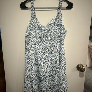 ALTAR’D STATE Floral Blue and White Dress